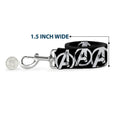 Load image into Gallery viewer, Dog Leash - Avengers "A" Logo Weathered Black/White