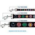 Load image into Gallery viewer, Dog Leash - 9-Avenger Icons Black/Multi Color