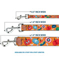 Load image into Gallery viewer, Dog Leash - Marvel 9-Avengers Halloween Jack-O-Lantern Pumpkin Icons Scattered Orange