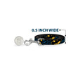 Load image into Gallery viewer, Dog Leash - Bat Signals Stacked w/CLOSE-UP Blue/Black/Yellow
