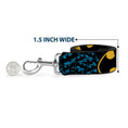 Load image into Gallery viewer, Dog Leash - Bat Signals Stacked w/CLOSE-UP Blue/Black/Yellow