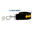 Load image into Gallery viewer, Dog Leash - Bat Signal-3 Black/Yellow/Black