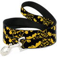 Load image into Gallery viewer, Dog Leash - Bat Signals Stacked w/CLOSE-UP Yellow/Black