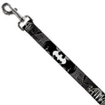 Load image into Gallery viewer, Dog Leash - BATMAN w/Bat Signals & Flying Bats Black/White