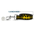 Load image into Gallery viewer, Dog Leash - Batman Shield CLOSE-UP Sketch Black/Yellow