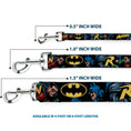 Load image into Gallery viewer, Dog Leash - Batman & Robin in Action w/Text Black