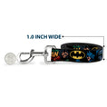 Load image into Gallery viewer, Dog Leash - Batman & Robin in Action w/Text Black