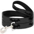 Load image into Gallery viewer, Dog Leash - Retro Bat Logo Gray/Black