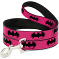 Load image into Gallery viewer, Dog Leash - Bat Signal-3 Fuchsia/Black/Fuchsia