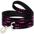 Load image into Gallery viewer, Dog Leash - Batman Shield/Chainlink Black/Hot Pink