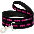 Load image into Gallery viewer, Dog Leash - Batman Signal Black/Fuchsia