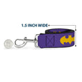 Load image into Gallery viewer, Dog Leash - Batman Signal Purple/Yellow