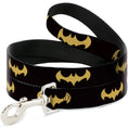 Load image into Gallery viewer, Dog Leash - DC League of Super-Pets Batman Bat Logo Black/Yellow