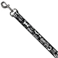 Load image into Gallery viewer, Dog Leash - Batman Gotham City Graffiti Collage Black/White