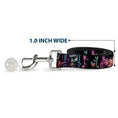 Load image into Gallery viewer, Dog Leash - Batman Batgirl and Joker Comic Book Cover Face Close-Ups Black