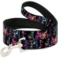Load image into Gallery viewer, Dog Leash - Batman Batgirl and Joker Comic Book Cover Face Close-Ups Black