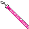Load image into Gallery viewer, Dog Leash - BARBIE Script Signature Logo and Silhouette Hot Pink/White