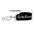 Load image into Gallery viewer, Dog Leash - BETTY BOOP Text and Kiss Black/White/Red