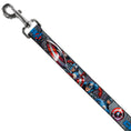 Load image into Gallery viewer, Dog Leash - CAPTAIN AMERICA w/Avengers Logo Cityscape