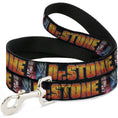 Load image into Gallery viewer, Dog Leash - DR. STONE Title Logo and Ibarra Senku Split Pose Black