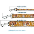 Load image into Gallery viewer, Dog Leash - Fruits Basket Chibi Kyo Soma Face and Kimono Cat Icon Orange/White