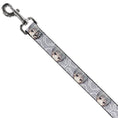 Load image into Gallery viewer, Dog Leash - Fruits Basket Chibi Yuki Soma Face and Kimono Rat Icon Gray/White
