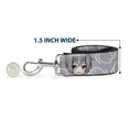 Load image into Gallery viewer, Dog Leash - Fruits Basket Chibi Yuki Soma Face and Kimono Rat Icon Gray/White