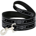 Load image into Gallery viewer, Dog Leash - Vintage CHEVROLET 1934 Bowtie Logo/Stars Stripe Black/Grays