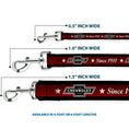 Load image into Gallery viewer, Dog Leash - Vintage CHEVROLET Bowtie SINCE 1911/Stars Stripe Black/Red/Ivory