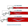 Load image into Gallery viewer, Dog Leash - 1955-57 CHEVROLET V Emblem Red/Silver