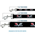 Load image into Gallery viewer, Dog Leash - 1967 Impala 396 TURBO-JET V Emblem Black/Silver/Red/White