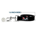 Load image into Gallery viewer, Dog Leash - 1967 Impala 396 TURBO-JET V Emblem Black/Silver/Red/White