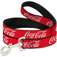 Load image into Gallery viewer, Dog Leash - COCA-COLA Script Logo Red/White
