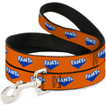 Load image into Gallery viewer, Dog Leash - FANTA Logo Orange/Blue/White
