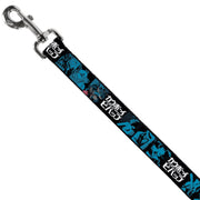 Dog Leash - COWBOY BEBOP Title Logo and Character Blocks Black/Blues