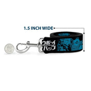 Dog Leash - COWBOY BEBOP Title Logo and Character Blocks Black/Blues