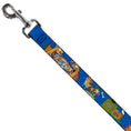 Load image into Gallery viewer, Dog Leash - CatDog Hanging Out Poses Blue