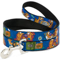 Load image into Gallery viewer, Dog Leash - CatDog Hanging Out Poses Blue