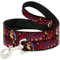Load image into Gallery viewer, Dog Leash - CATWOMAN Bombshell Pose/Diamonds Red/Purple/Black