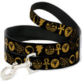 Load image into Gallery viewer, Dog Leash - Black Adam Justice Society Icons Black/Orange