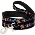 Load image into Gallery viewer, Dog Leash - Dora & Boots Pose/Floral LET'S PLAY!/VAMOS A JUGAR! Black/White/Multi Color
