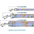 Load image into Gallery viewer, Dog Leash - Tinker Bell Poses/Flowers/Stars/Skull Purple