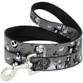 Load image into Gallery viewer, Dog Leash - NBC Jack & Sally Cemetery Scene Gray/Black/White