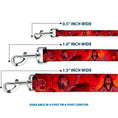 Load image into Gallery viewer, Dog Leash - Simba Scar Battle Scene Fiery Red