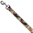 Load image into Gallery viewer, Dog Leash - Rapunzel Poses/Floral Collage Sketch Purple