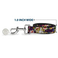 Load image into Gallery viewer, Dog Leash - Rapunzel Poses/Floral Collage Sketch Purple