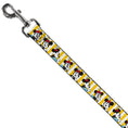 Load image into Gallery viewer, Dog Leash - Minnie Mouse w/Hat Poses Stripe Yellow/White