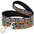Load image into Gallery viewer, Dog Leash - Mickey Mouse w/Glasses Poses Gray