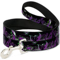 Load image into Gallery viewer, Dog Leash - Maleficent & Diablo Black Roses/Purples
