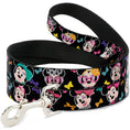 Load image into Gallery viewer, Dog Leash - Mini Minnie Expressions/Bows Black/Multi Color